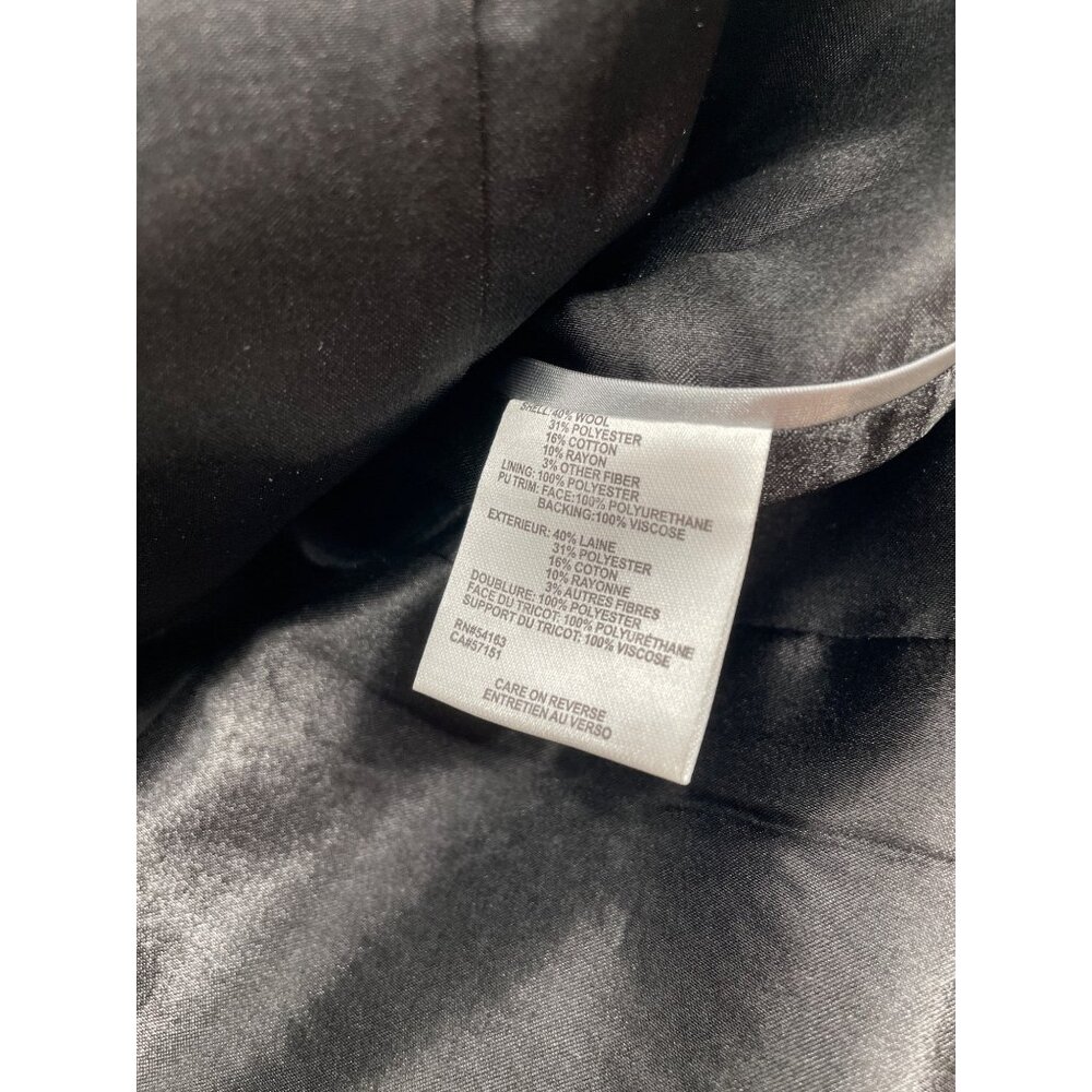 Calvin Klein Womens XL Gray Boucle Wool Blend Asymmetrical Zip Jacket Classic Ch - Picture 4 of 8